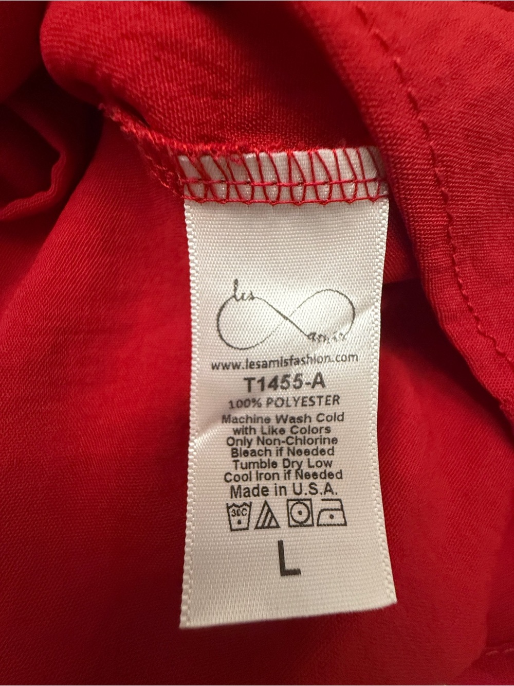 Vintage Les Amis Red Ruffle Neck Puff Sleeve Smocked Cuff Blouse Cottagecore L - Picture 8 of 12
